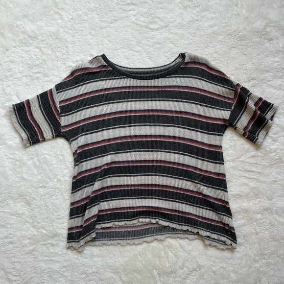 TWO American Eagle Striped Soft and Sexy Tees - Picture 1 of 6